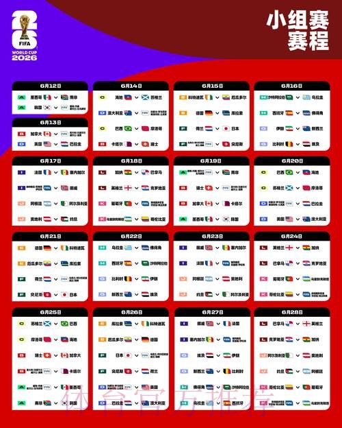 2026世界杯赛程直播最新安排全解 2026世界杯赛程直播最新安排全解